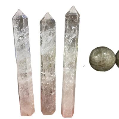 China Europe Crystal Opens Long Thin Quartz White Crystal Tower Natural Clear Crystal Wands for sale