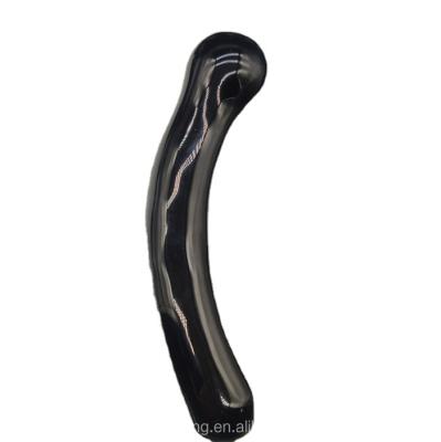 China Big Natural Black Europe Size Obsidian Stone Curved Massage Yoni Magic Wands Bulb Crystal Magic Wands For Sexy Women for sale