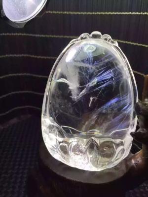 China Europe natural clear quartz rock crystal dumortierite quartz pendant for decoration or gift for sale