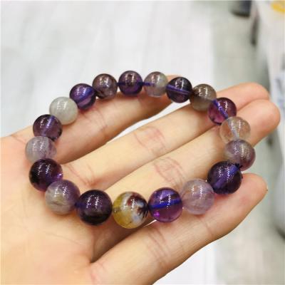 China Europe Sale Natural Purple Ghost Crystal Bracelet For Gift for sale