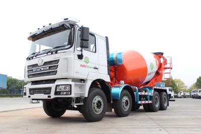 China EuroII Shacman Mixer Truck F3000 Concrete Mixer Machine Truck 8x4 380 White for sale