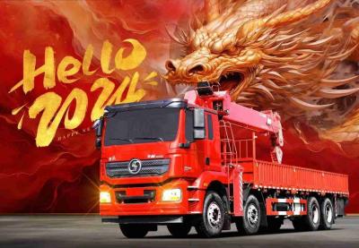 Cina SHACMAN Shacman F3000 Cran Cargo Truck 8x4 380hp EuroII Cargo Box Truck in vendita