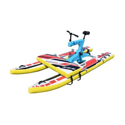 China PVC China Customized PVC High quality Pedal Inflatable Single Bike Adult Water Bike Pontoon for sale for sale