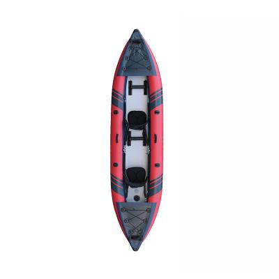 China 0.9mm PVC Customized Portable Ocean Water Sport Inflatable 1 2 3 Person Canoe Kayak Sit in Fishing Kayak for sale