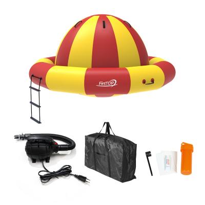 China PVC 0.7mm PVC CE certificate Towable Inflatable Twist Boat Water Toy Equipment Float Spinner Disco Boat for 4 5 6 People for sale