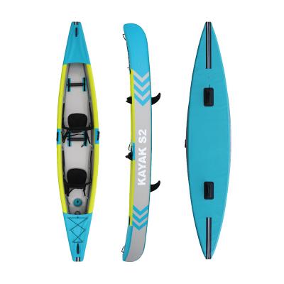 China 0.9mm PVC Wholesale China Pvc Fishing Kayaks Canoe Dropstitch Inflatable Kayak for sale for sale