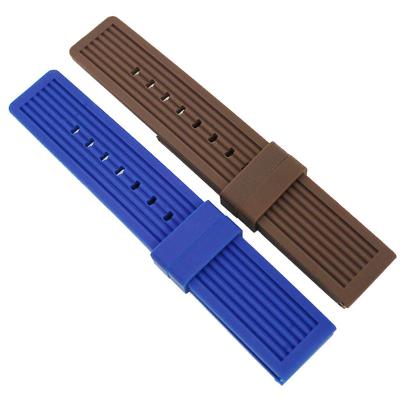 China High Quality Strap Band 22mm Silicone Rubber Rubber Strap For Watch for sale