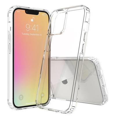 China Soft Clear Transparent Anti-fall Mobile Phone Cover Device Acrylic+ TPU Shockproof Smartphone Case For Apple Iphone 12 Phone Case for sale