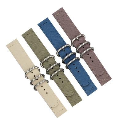 China Fabric Custom Two Pieces ZULU Nylon Watch Strap Durable Watch Straps for sale