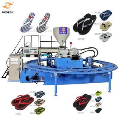 China Horizontal Rotary Injection Machine For Lady Shoe Slippers And Women Shoe for sale