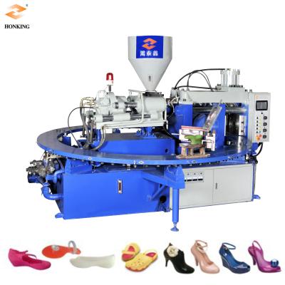 China Horizontal Rotary PVC Jelly Shoe Making Machine for sale