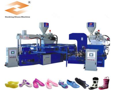 China Rotary PVC / TPR Jelly Shoes Machine With Double Color for sale