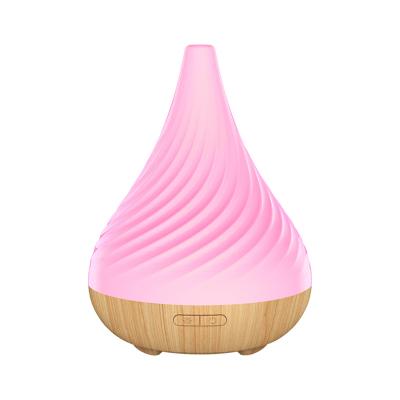 China Household Good Selling RGB Led 100ml 7 Lights Mini Ultrasonic Mist Wooden Aroma Diffuser Usb Humidifier for sale