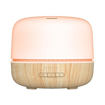 China Household Wholesale Wooden Holder Mood Light 300Ml 7 RGB Lamp Night Aroma Diffuser Bottle for sale