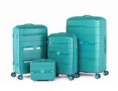 China Regenerative Luggage Sets Shell Trolley Luggage Beautiful pp High End High Quality Hard Case Pull Rod Luggage Sets for sale