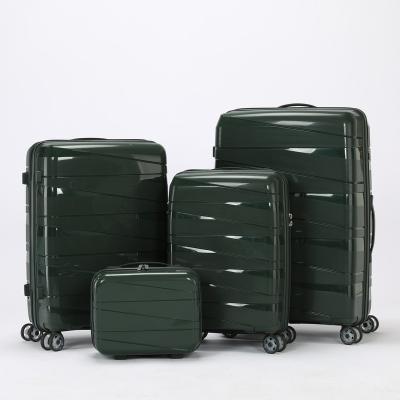 China PC Wholesale Travel Trolley Luggage Sets Carry On Suitcase Travel Trolley Bags 3 Pcs Suitcase Zipper Roller Luggage for sale