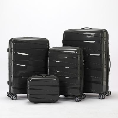 China PC Hardside Spinner Wheel Expandable Luggage Sets 3 Piece Case Suitcase Travel Luggage Set For Outdoor for sale