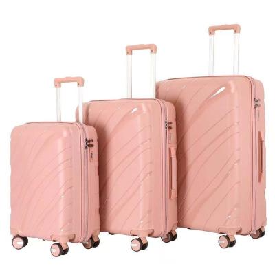 China Luxury PC Business Travel Luggage Bag 3 Pieces Travel Suitcase Set 20 24 28 Inch Manufacturer Trolley Luggage Prices PP for sale