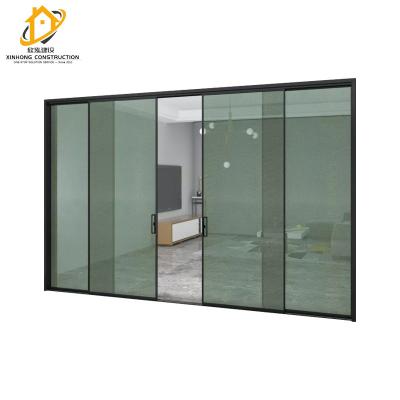 China Modern and minimalist living room kitchen doorNsupermarket glass doorNsupermarket waterproof hanging automatic sensing sliding sliding door for sale