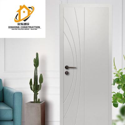 China Sound Insulation Solid Bedroom Door Modern Interior Solid Wood Veneer Customized Villa Door Composite Door for sale