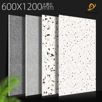 China Modern Wall Tiles Living Room Dining Room Large Tiles All-Ceramic Terrazzo Floor Tiles Matte Antique Tile 600x1200 Tiles for sale