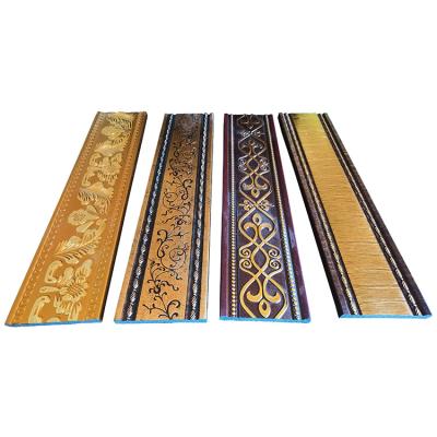 China Non Formaldehyde Waterproof Easy To Install Floor Accessories Luxury Gold Plastic Skirting Custom Plastic Molding for sale