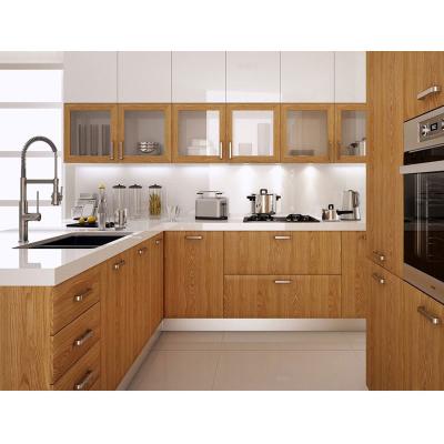 China Modern Hot Sales U Shape Design American Ash Wood Veneer Finish Free Standing Sideboards for sale