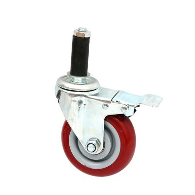 China Another 4 Inch 5 Inch 6 Inch Industrial Heavy Duty PU Swivel Caster Working Iron Wheels for sale