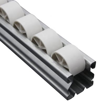 China Industrial Tools Flow Placon Moving Aluminum Pallet Roller Track For Sliding Shelf System for sale