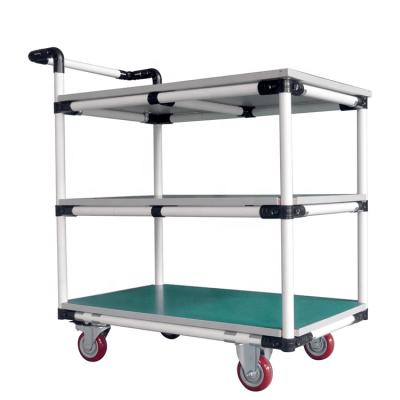 China Structure Pipe Logistic And Workshop Hand Push Trolley For Warehouse For Industrial Easy Pull And Assemble for sale