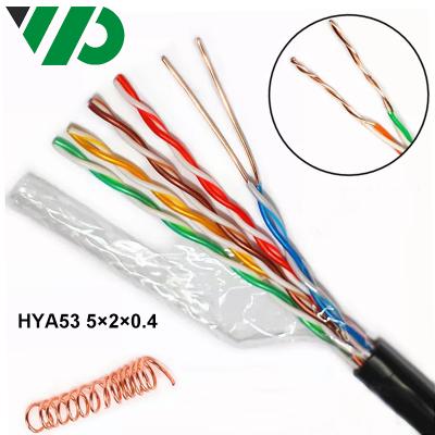 China 10 Pairs 10*2*0.5mm Aluminum Foil Shielded Telephone CAT3 10 Pair Copper Cable HYA 10*2*05mm for sale