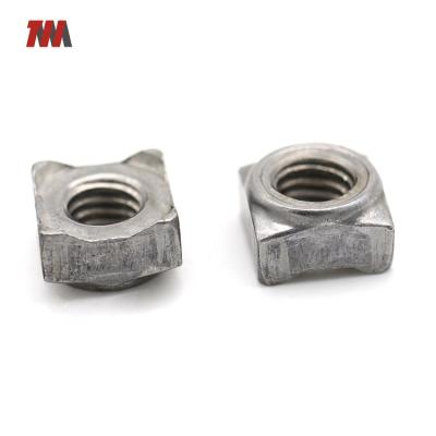 China Heavy Industry China Manufacture DIN928 Square Spot Welding Nuts M6 M8 Galvanized Carbon Steel Nut For Industry for sale