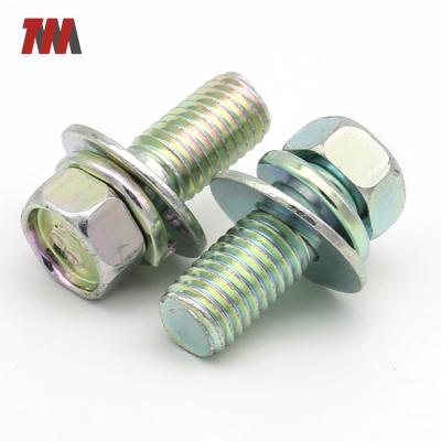 China Pan Hex Head SEMS Screw With Washer Bolt With Spring Pad Flat Gasket for sale