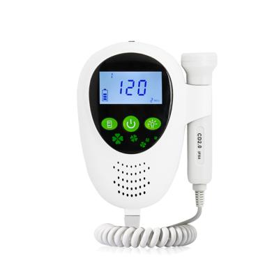 China Convenient Medical Equipment Handled Portable Doppler Ultrasound n Doppler Scanner Baby Heart Rate Vascular Handheld Fetal Doppler Monitor for sale