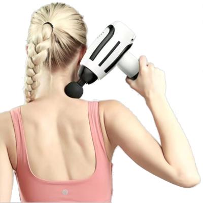 China Hot-selling Health Care Fascia Muscle EM05 Motor Muscle Gun Brushless Body Massager With 6 Massage Heads for sale