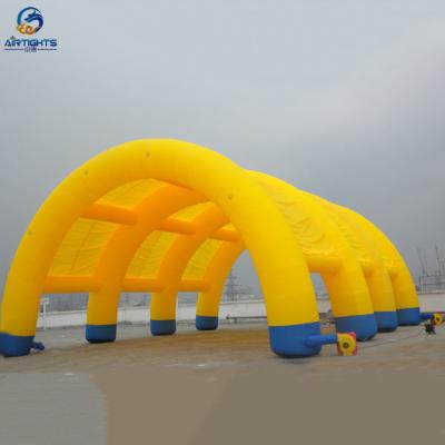 China Oxford Cloth or PVC Tarpaulin Arch Tent Custom Yellow Inflatable Paintball Tent Made in China for sale