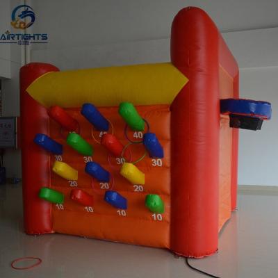 China New Customized High Strength 4 Different Inflatable Sport Games Dart Board Inflatable Basketball Hoop Soccer Goal for sale