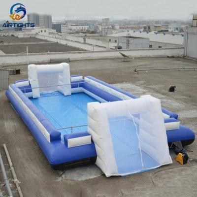 China High Strength Custom Size Giant Human Football Table Commercial Inflatable Foosball Court For Rental Compaines for sale