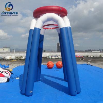 China Game 0.65mm/0.9mm Thickness High Strength Airtight Inflatable Shooting Inflatable Basketball Hoop Big With Balls for sale