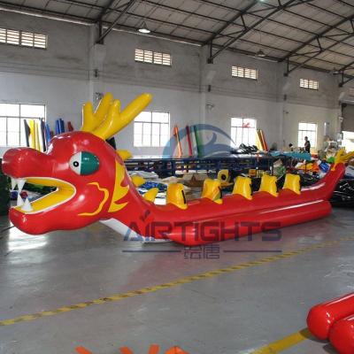 China PVC 5 People Or Customized Size Floating Inflatable Water Dragon Towable Banana Boat for sale