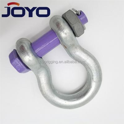 China Heavy Industry US Type Drop Forged Purple Coated Anchor Shackle Type Marine Rigging G2130 Safety Pin Bolt for sale