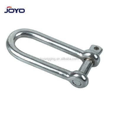 China Heavy industry china fabrication stainless steel type long lifting Dee screw pin ss304 or ss316 d shackle for sale