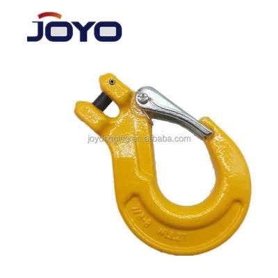 China High Quality Heavy Industry G80 G100 Drop Rigging Forged Alloy Steel Clevis Clamp Hook, CE, ISO9001:2015 for sale