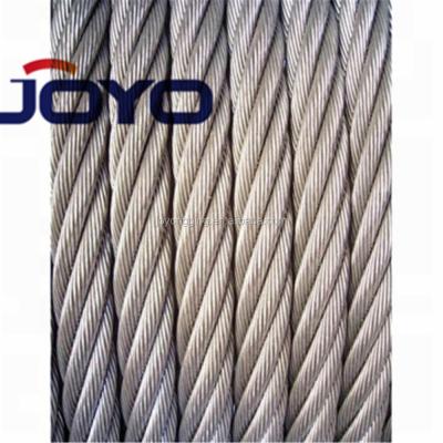 China 19x7 20mm 1770mpa Ungalvanized Cable Steel Wire Lifting Rope for sale