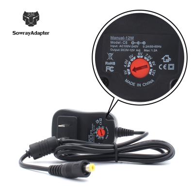 China Electronic DC AC Products Universal Adapter Charger Adjustable Power Adapter 3V 4.5V 5V 6V 7.5V 9V 12V for sale