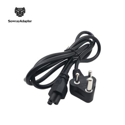 China Consumer Electronics Cheap Wholesale Price AC 3pin PC Power Extension Cable With India Plug Laptop Power Cord for sale