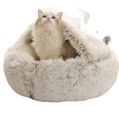 China Wholesale Dual-use Felt Pet Nest Pet Nest Pet Nest Pet Dog Nest Pet Nest Dual-Use Felt Bowl Shaped Plush Toy for sale