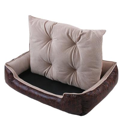 China Wholesale Short Soft Soft Plush Dog Cat Foam Dog Bed Pet Sofa Bed Super Soft Soft Sofa Bed Heating Luxury Sofa for sale