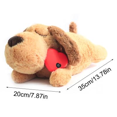 China Cute Heartbeat Puppy Dogs Toy Plush Pet Comfortable Snuggle Sleeping Pet Behavioral Training Toys Marvel Pet Toys for sale