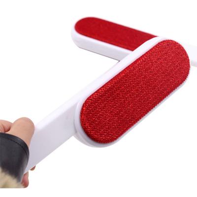 China Plastic Double Sided Fiber Remover Brush Velvet Outdoor For Pet Hair Clothes Fiber Dust And Pet Grooming Accessories Large for sale